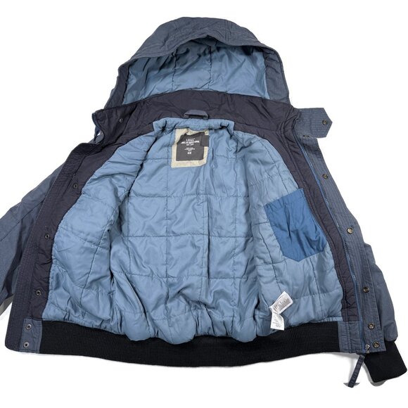 L.O.G.G Label of Graded Goods Jacket Mens Small Blue Hooded H&M Winter Puffer - Picture 5 of 11